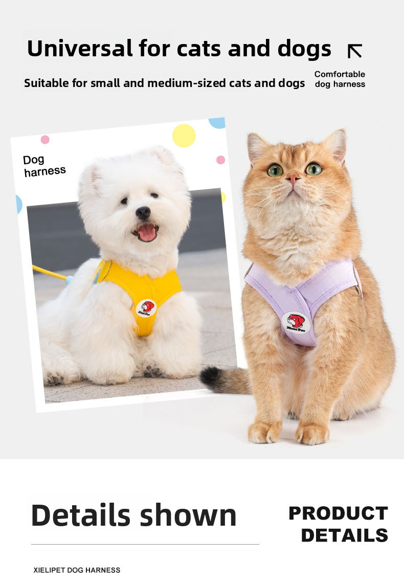 2026 New X-Shape Dog Harness & Leash Set - No-Choke Reflective Step-In Vest Harness for Small & Medium Dogs