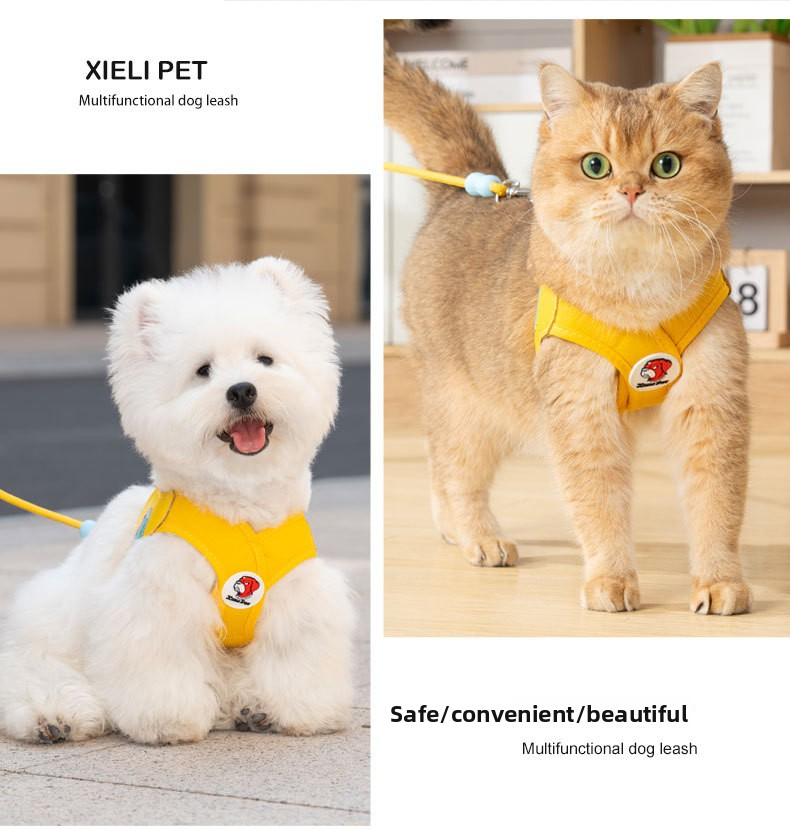 2026 New X-Shape Dog Harness & Leash Set - No-Choke Reflective Step-In Vest Harness for Small & Medium Dogs