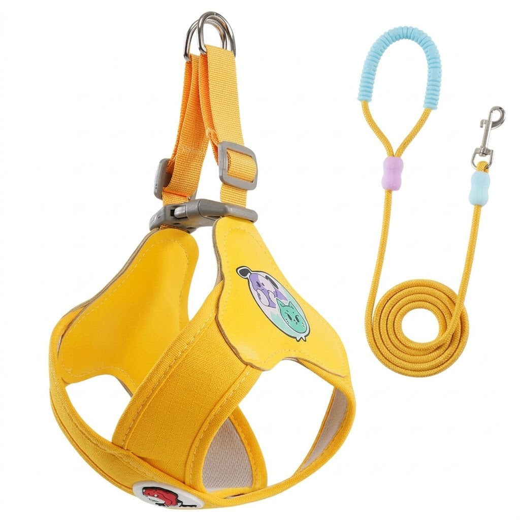 2026 New X-Shape Dog Harness & Leash Set - No-Choke Reflective Step-In Vest Harness for Small & Medium Dogs